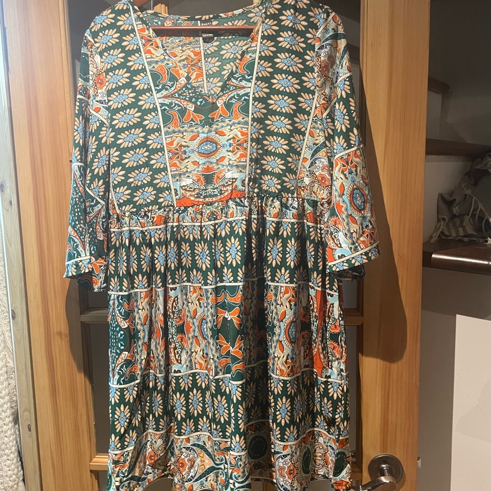 Bohemian Floral Tunic Dress